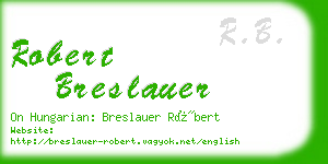 robert breslauer business card